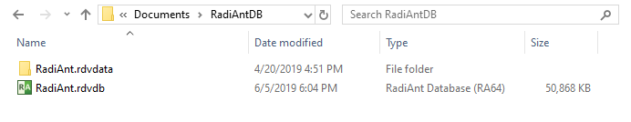 数据库文件和文件夹