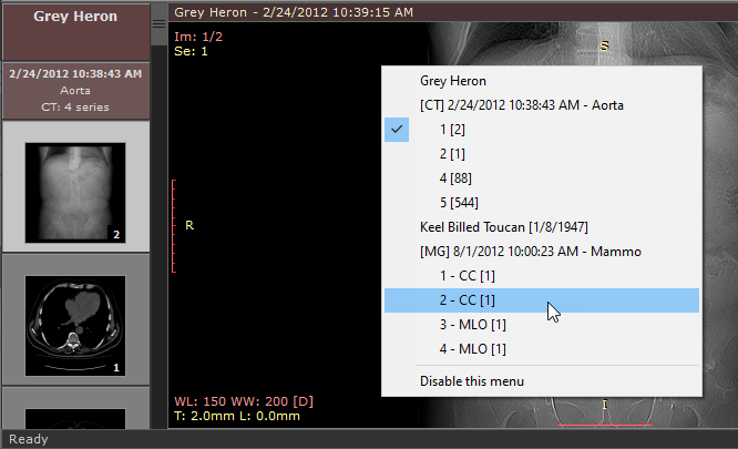 序列快速选择菜单