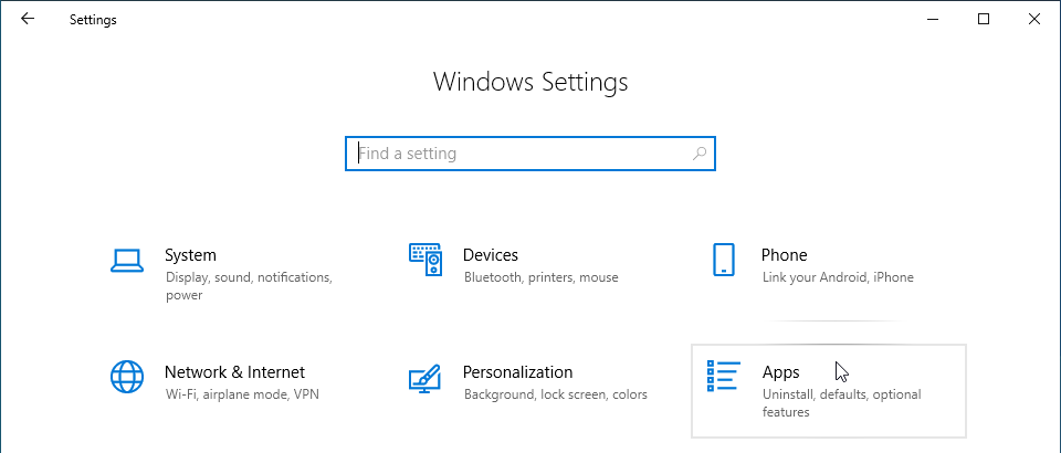 Windows 10 设置窗口
