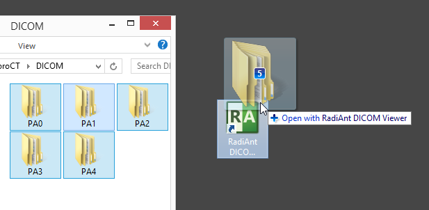 拖放到桌面图标