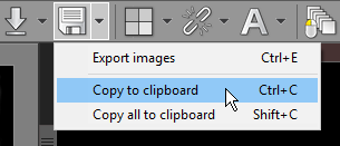 复制到剪贴板菜单