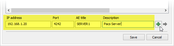 PACS 主机参数填写
